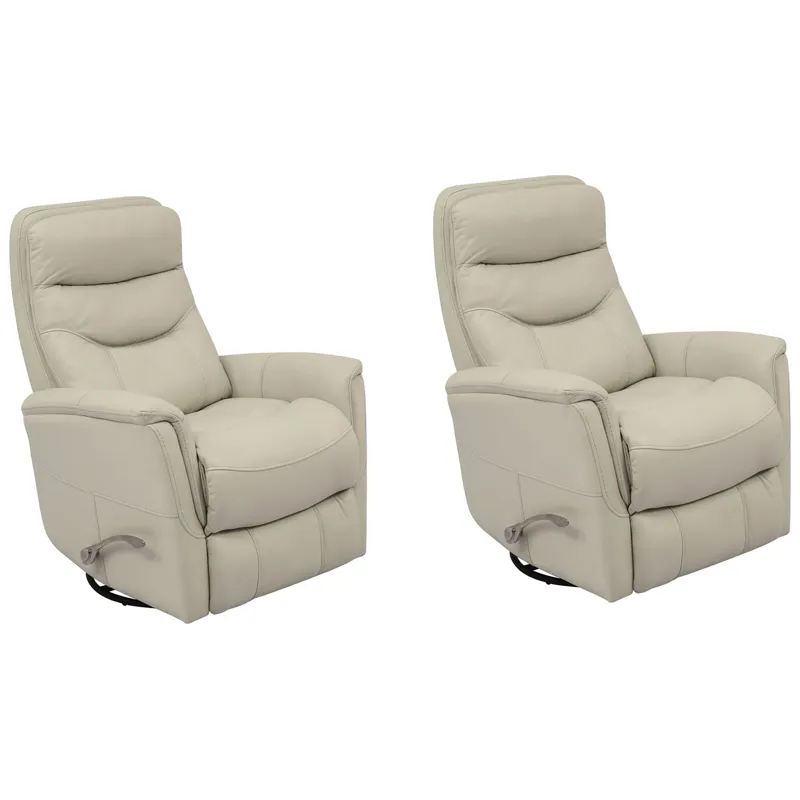 Gemini Ivory Swivel Glider Recliner Two Pack