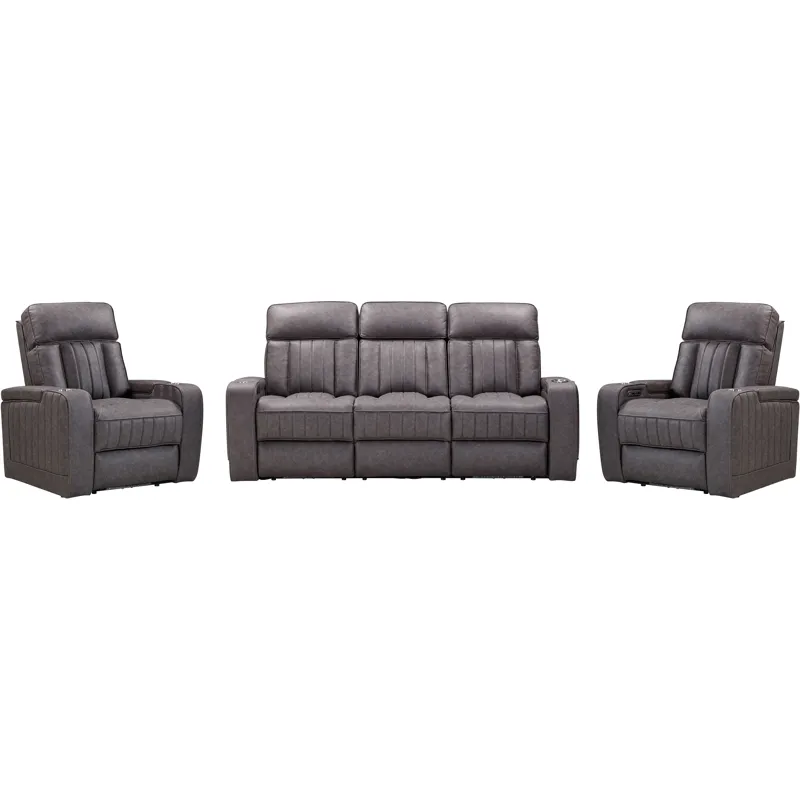 Equinox Mercury Power Reclining Sofa and Two Recliners