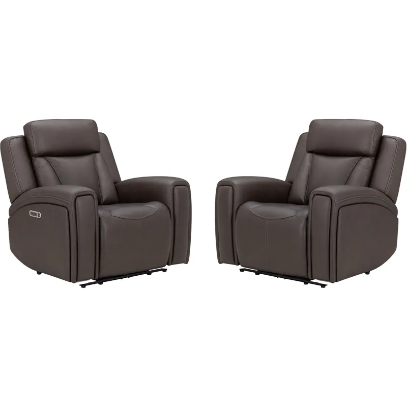 Maveric Bette Coffee Zero Gravity Power Recliner Two Pack