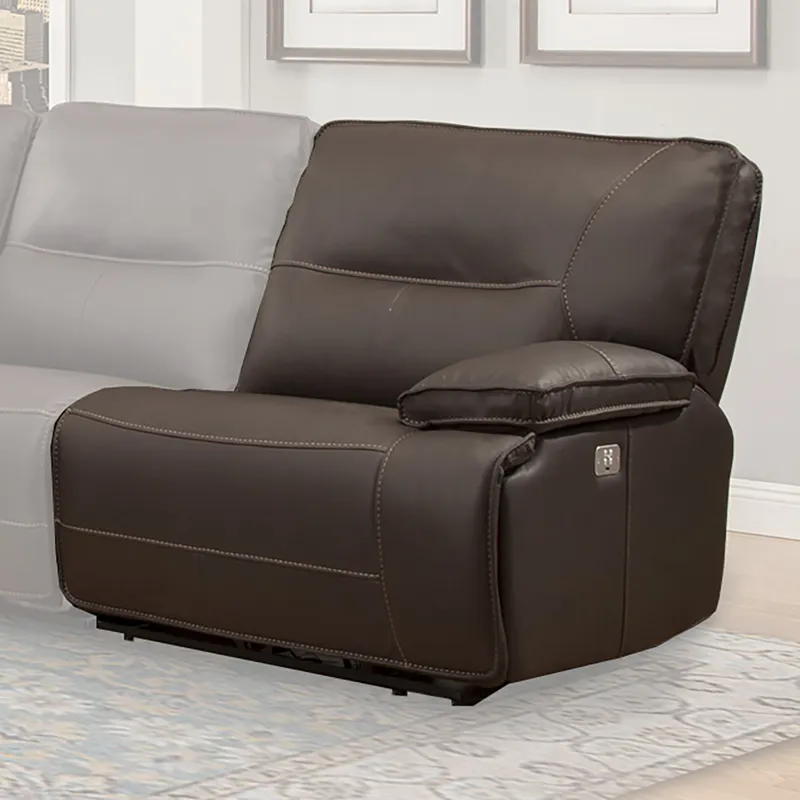 Spartacus Chocolate Power Right Arm Facing Recliner