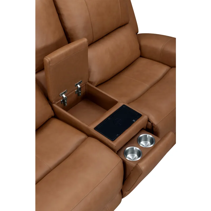 Belmont Lyric Caramel Zero Gravity Power Reclining Sofa Loveseat and Recliner