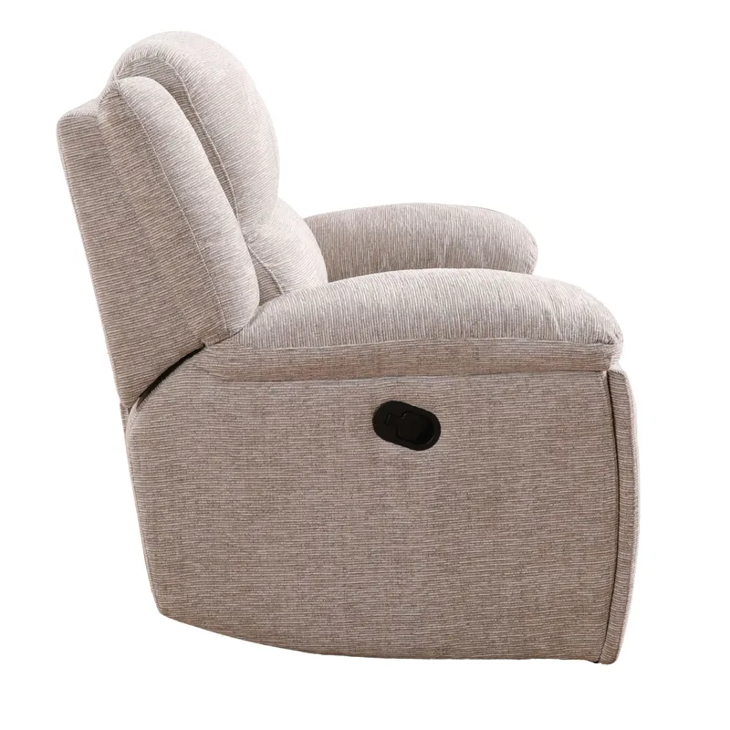 Buster Opal Taupe Manual Reclining Sofa Loveseat and Recliner