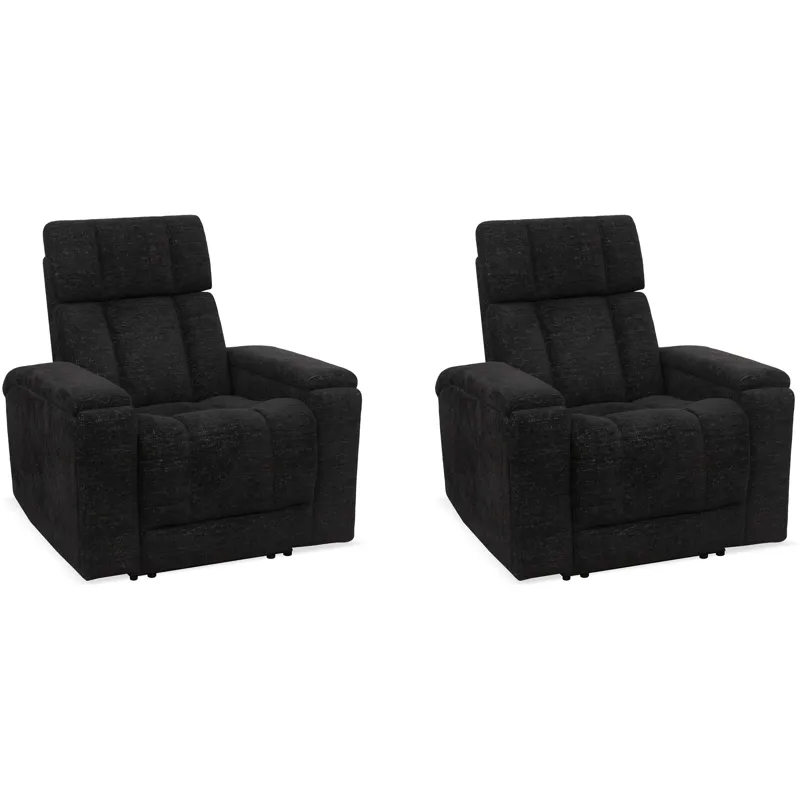 Phoenix Cabot Ebony Zero Gravity Power Recliner with Immersive Audio P3 Two Pack