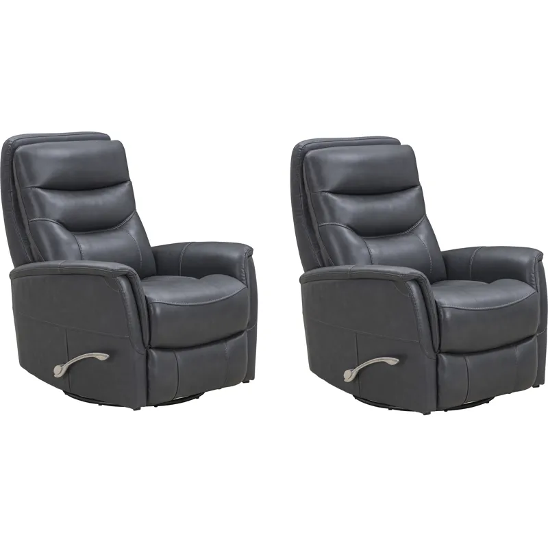 Gemini Milan Navy Manual Swivel Glider Recliner Two Pack