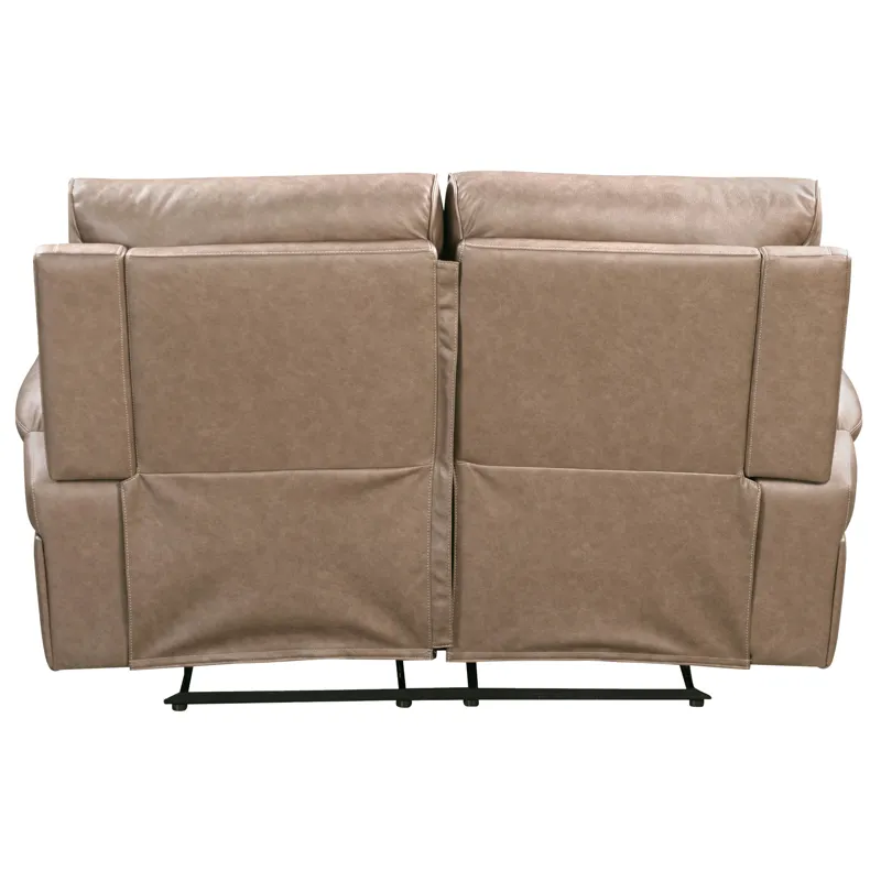 Theon Stokes Toffee Reclining Loveseat