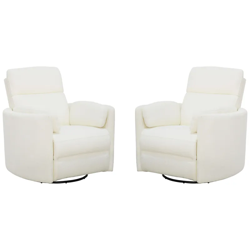 Radius Revel Oyster Power Swivel Glider Recliner Two Pack