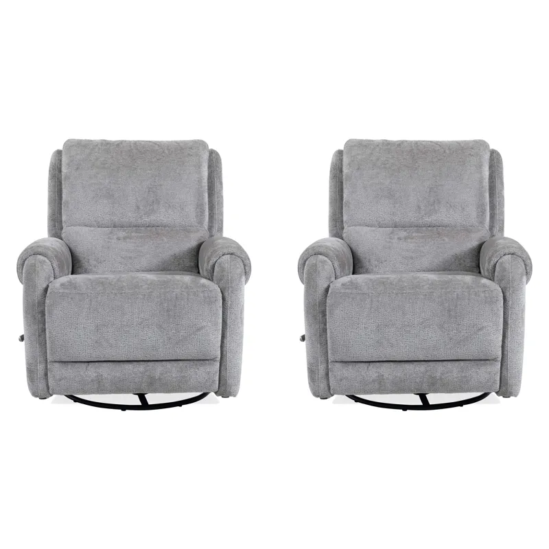 Gentry Shadowplay Manual Swivel Glider Recliner Two Pack