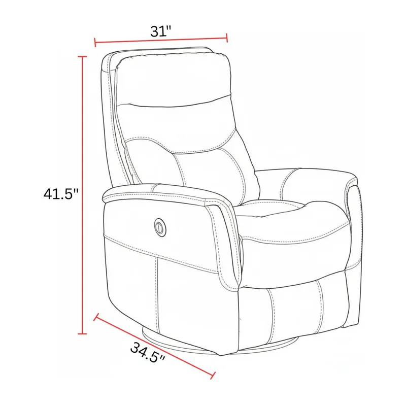 Gemini Flint Power Swivel Glider Recliner Two Pack