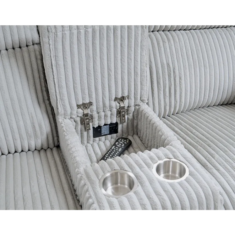 Radius Mega Grey Power Reclining Sofa and Loveseat