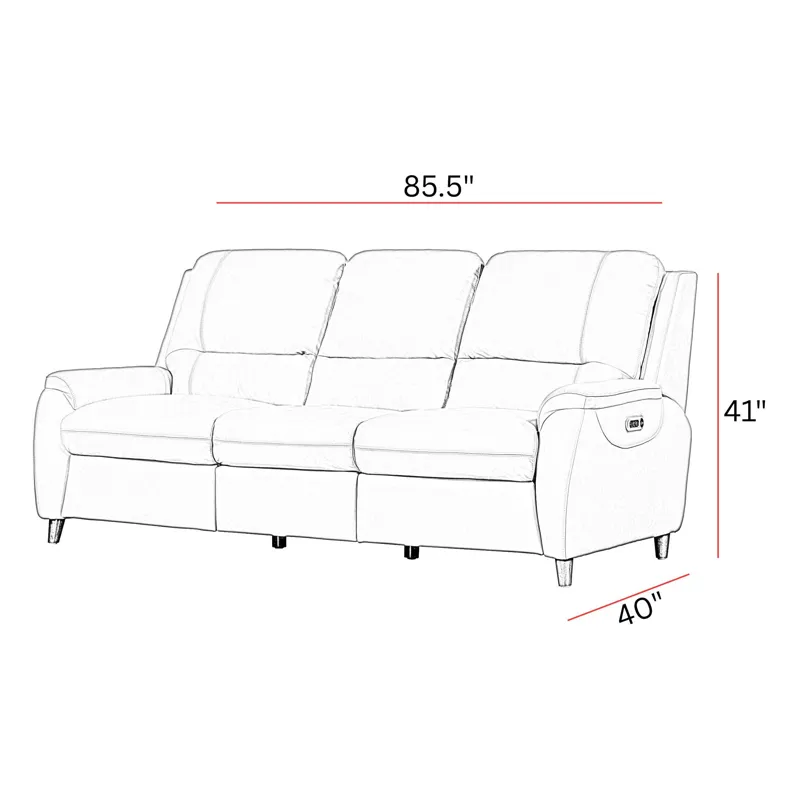 Austin Caramel Cream Power Reclining Sofa and Loveseat