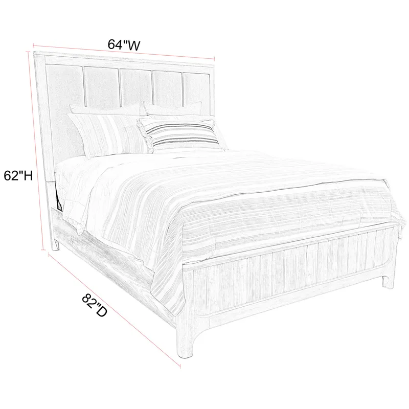 Escape Bedroom Queen Panel Bed with Dresser and Mirror