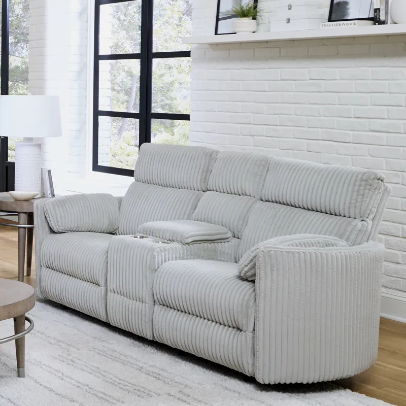 Radius Mega Grey Power Reclining Sofa and Loveseat