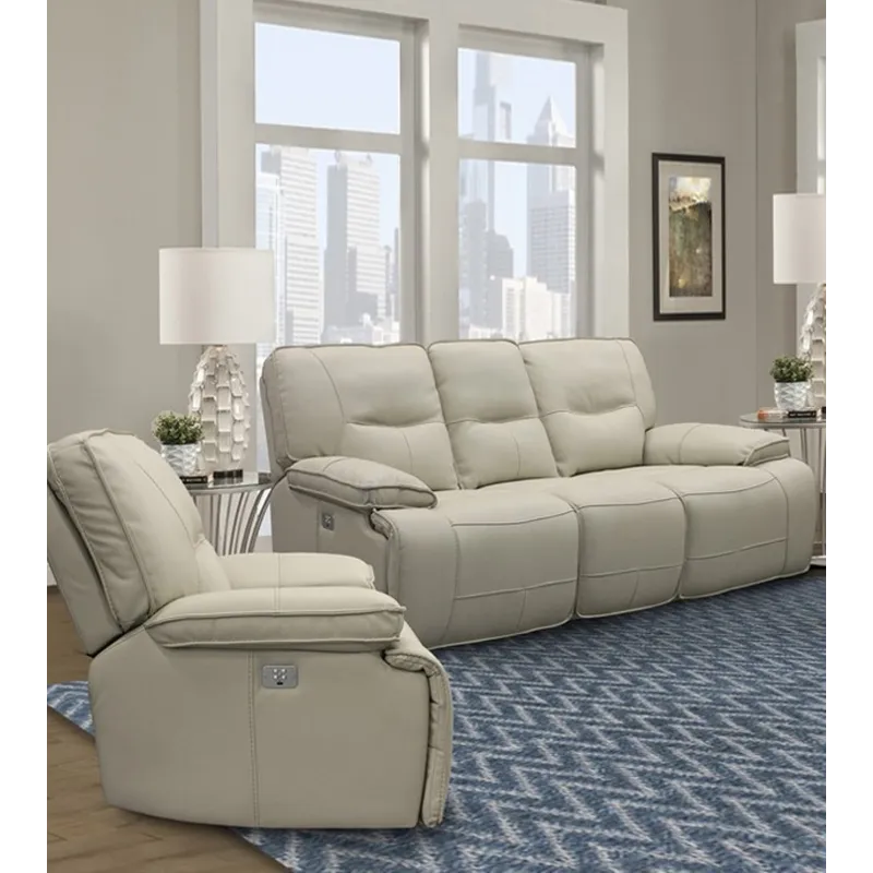 Spartacus Oyster Power Reclining Sofa and Recliner