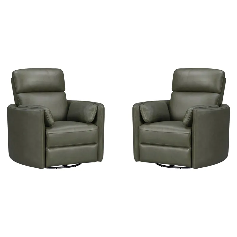 Radius Lyric Sage Swivel Power Glider Recliner Two Pack