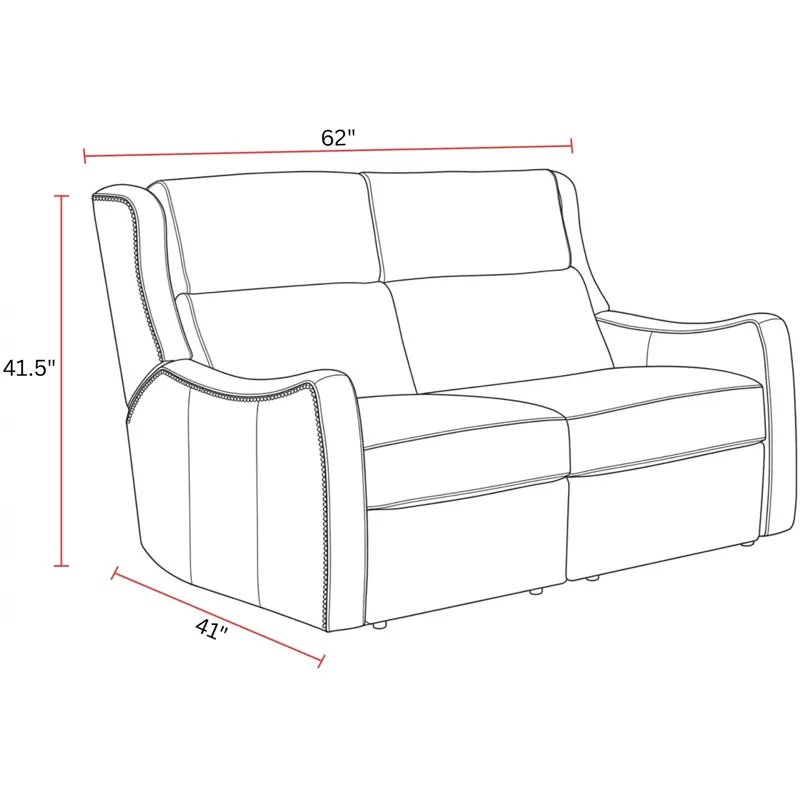 Channing Renaissance Cinnamon Power Zero Gravity Loveseat P3
