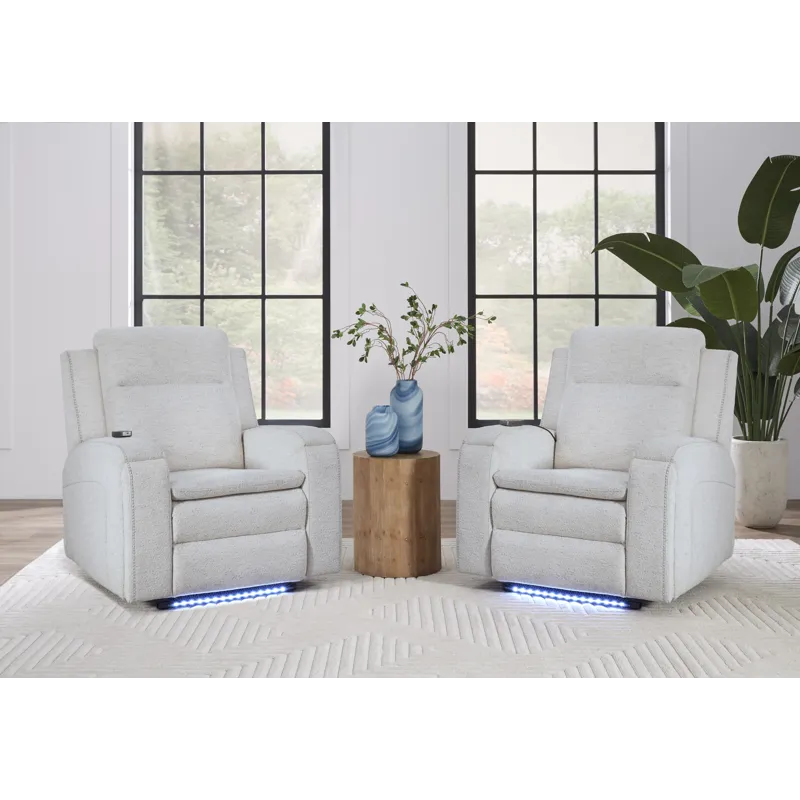 Armstrong Clearwater Sand Power Recliner with Heat Massage and Auto-Glide Two Pack