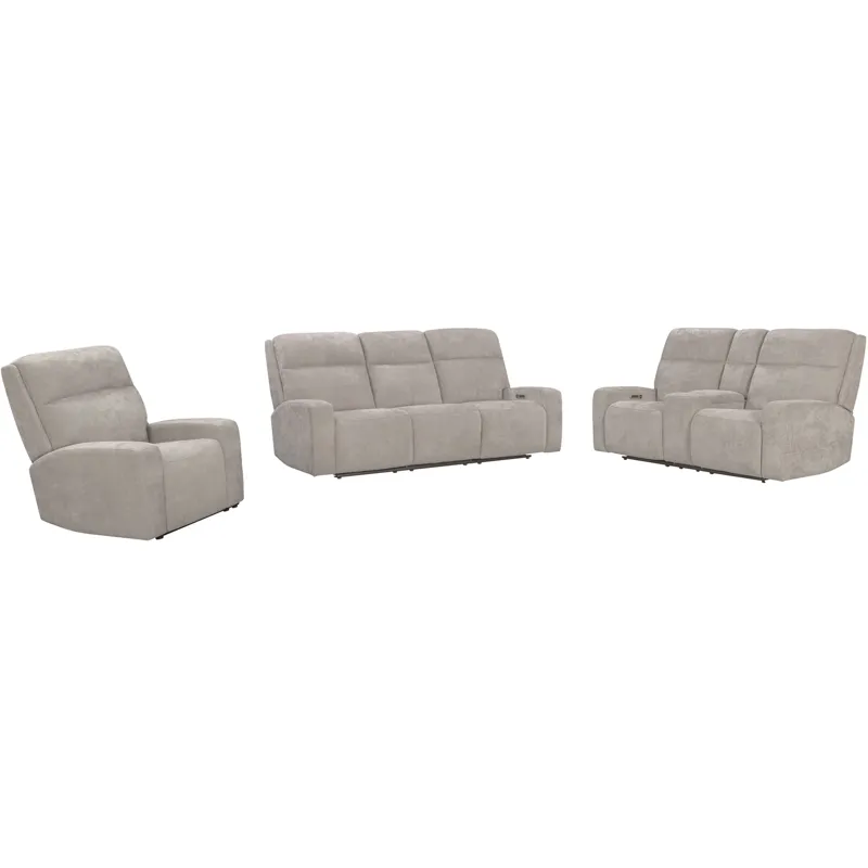 Traxton Jasper Taupe Power Zero Gravity Sofa Loveseat and Recliner