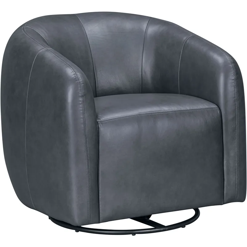 Como Renaissance Blue Swivel Glider Accent Chair