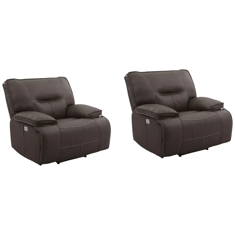 Spartacus Chocolate Power Recliner Two Pack
