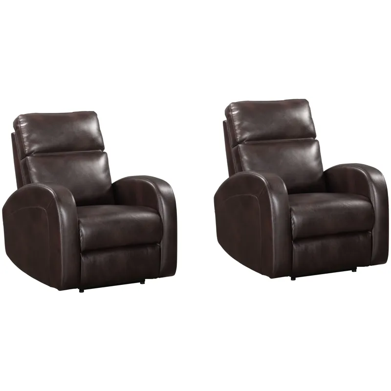 Devin Pebble Brown Power Recliner Two Pack