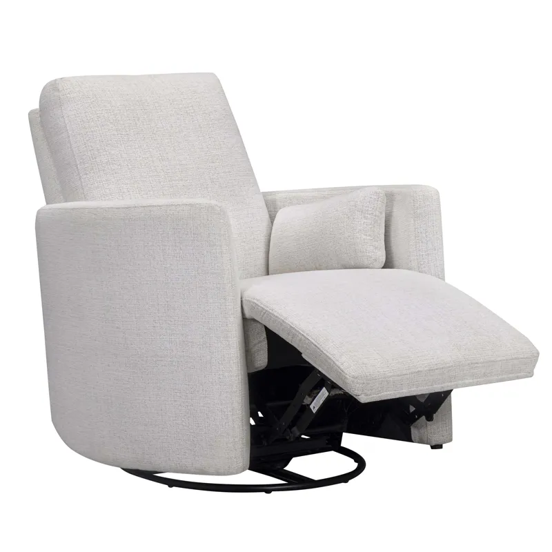 Turner Acadia White Manual Swivel Glider Recliner