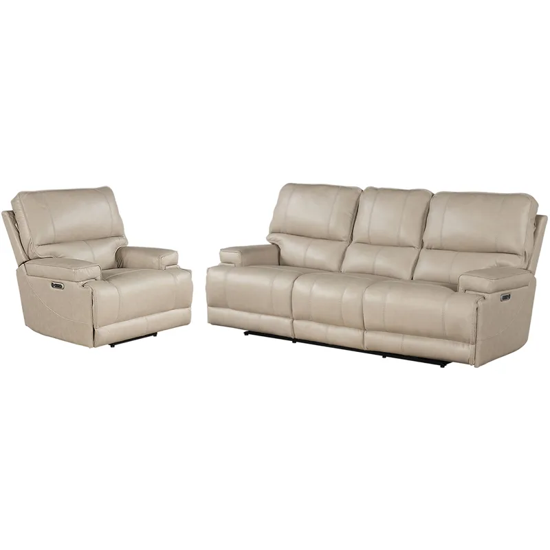 Whitman Verona Linen - Powered By Freemotion Power Reclining Sofa and Recliner
