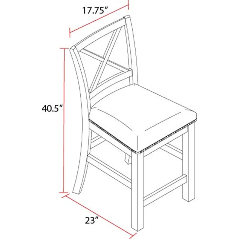 Lodge Dining Upholstered Counter Chair Two Pack