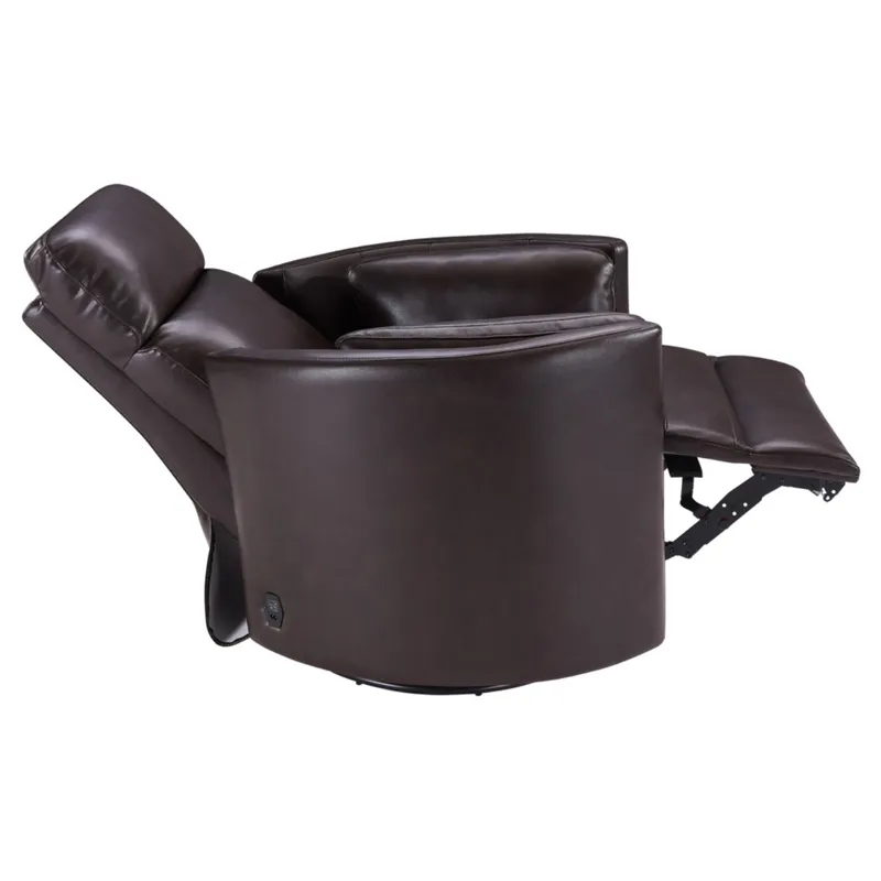 Radius Florence Brown - Powered By Freemotion Cordless Power Swivel Glider Recliner Two Pack
