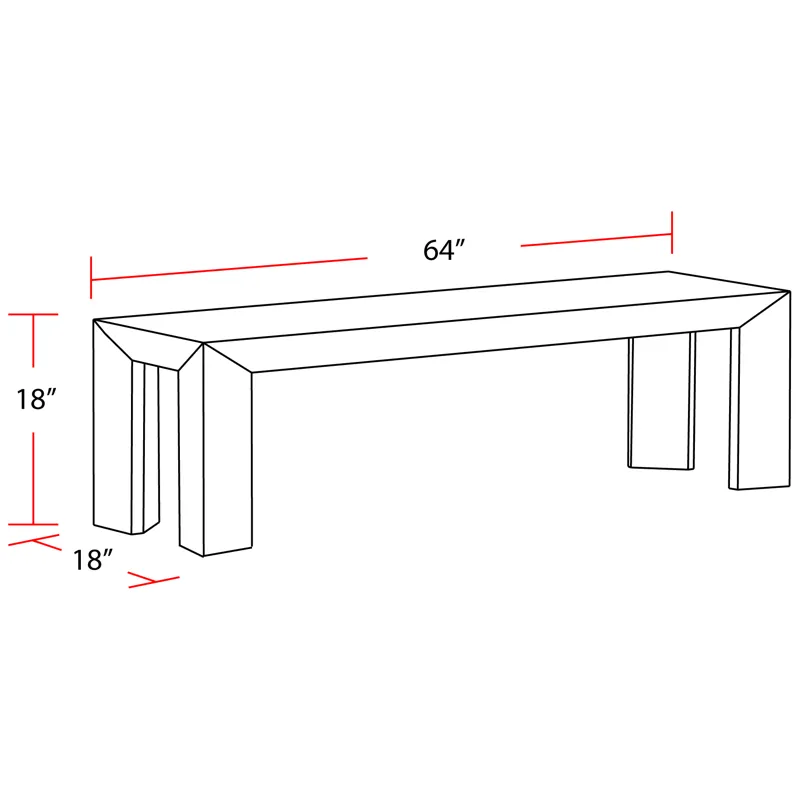 Crossings Downtown Dining Bench