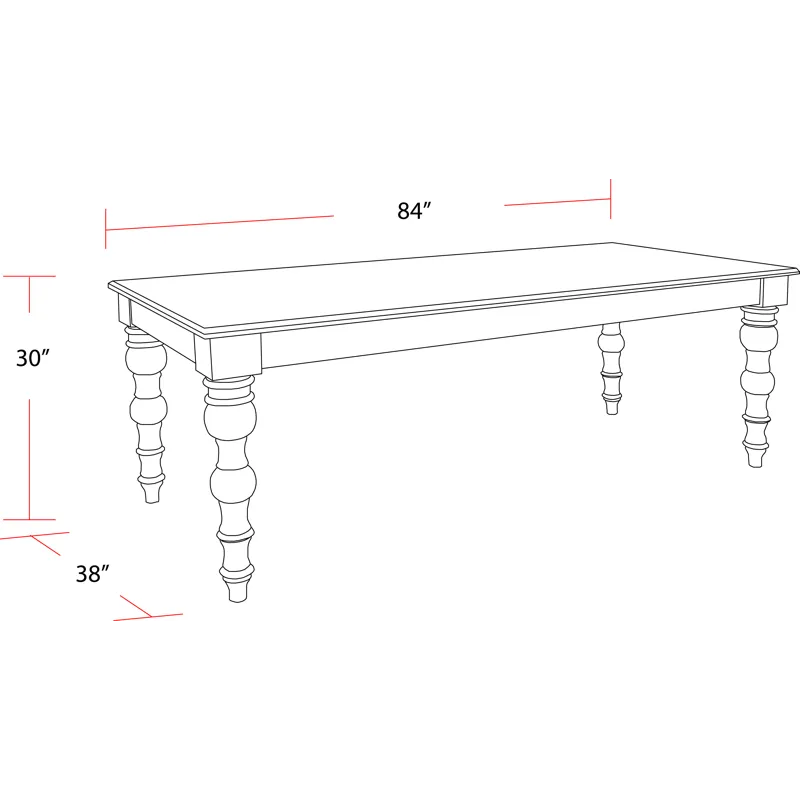 Crossings Eden Dining 84 Inch Rectangular Dining Table With 4 Upholstered Chairs