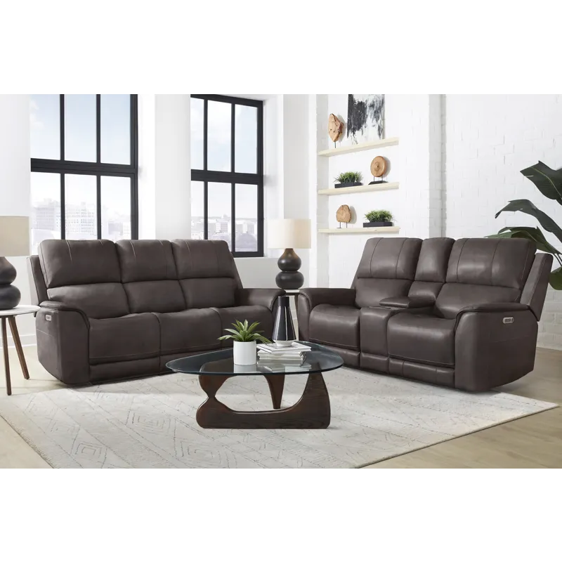 Easton Steamboat Brown Zero Gravity Power Reclining Sofa and Loveseat