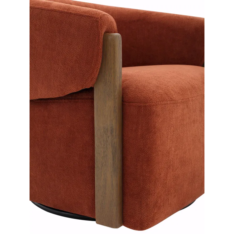 Finley Island Rust Swivel Accent Chair Two Pack