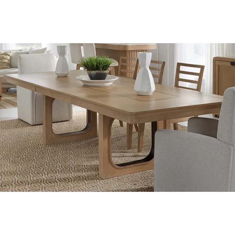 Escape Dining 84 Inch Rectangular Table with 8 Caster Chairs