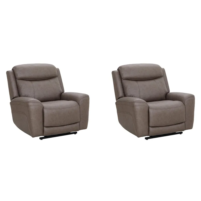 Callahan Sydney Brunette Power Lift Recliner with Heat and Massage Two Pack