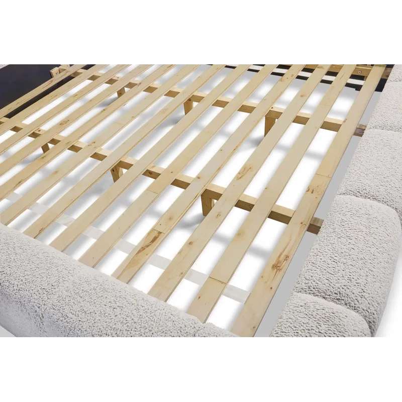 Escape Bedroom King Upholstered Bed with Dresser and Mirror
