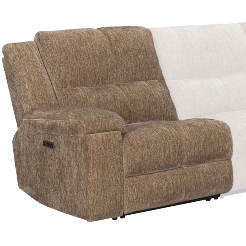 Bronco Power Plush Tobacco Power Left Arm Facing Zero Gravity Recliner P2