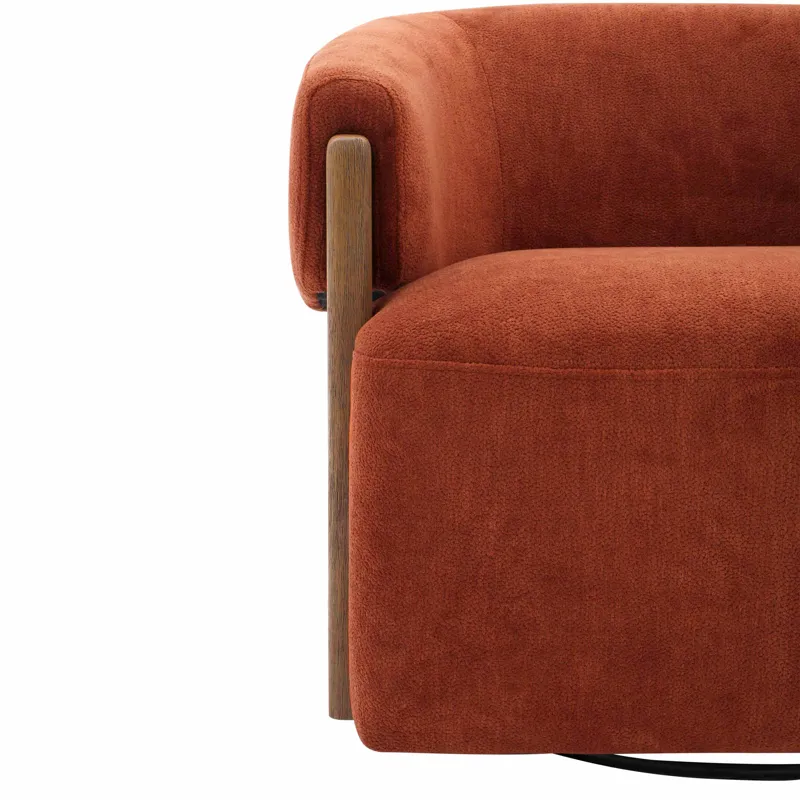 Finley Island Rust Swivel Accent Chair Two Pack