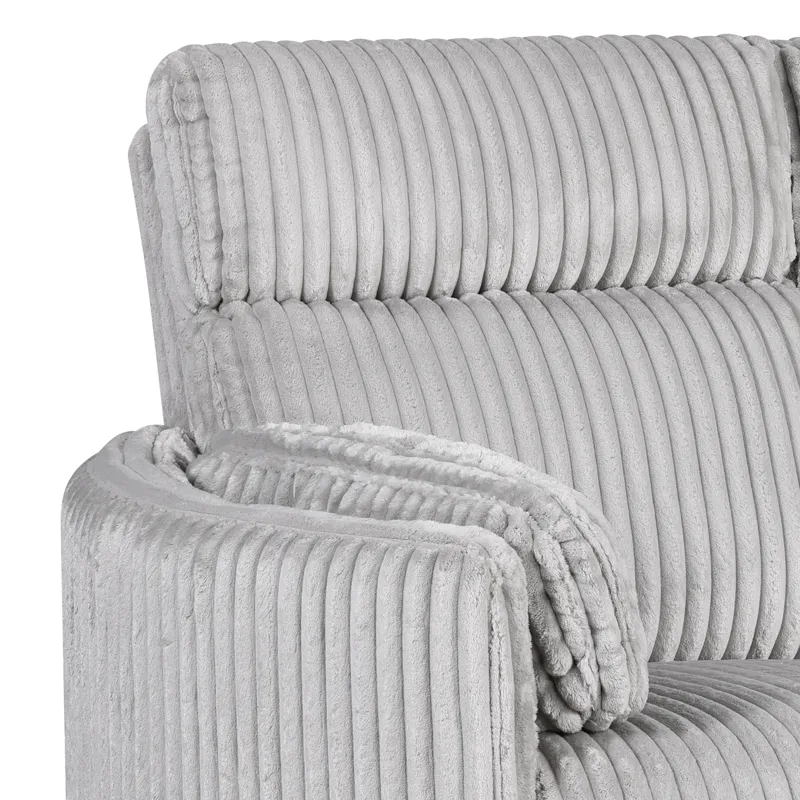 Radius Xl Mega Grey Extra Wide Power Glider Recliner Two Pack