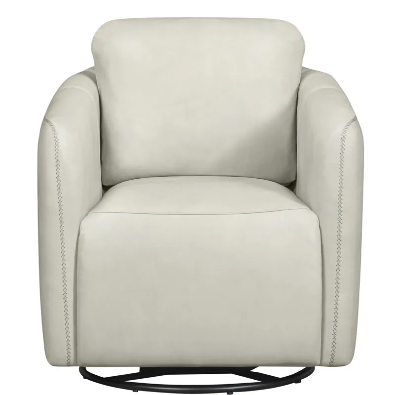 Dante Renaissance Ivory Swivel Glider Accent Chair