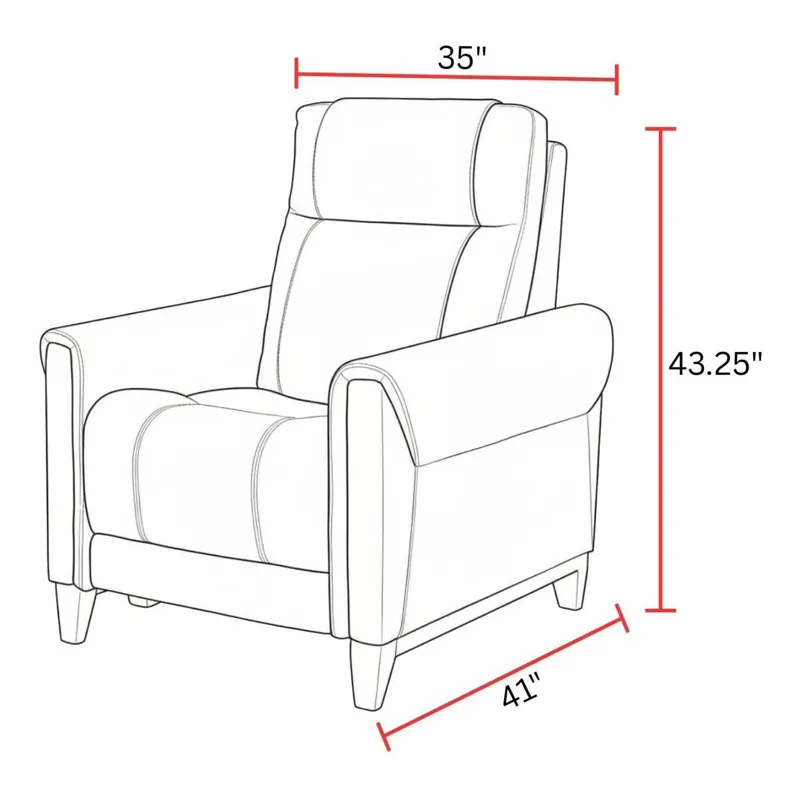 Conrad Blue Dusk Power High Leg Recliner P2