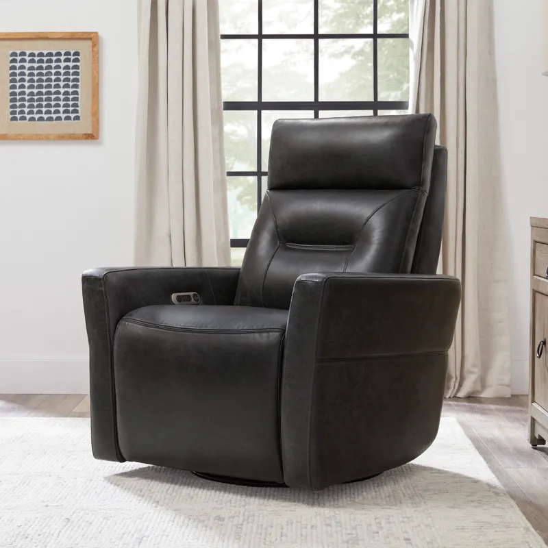 Remmington Vintage Slate Power Swivel Glider Recliner P2