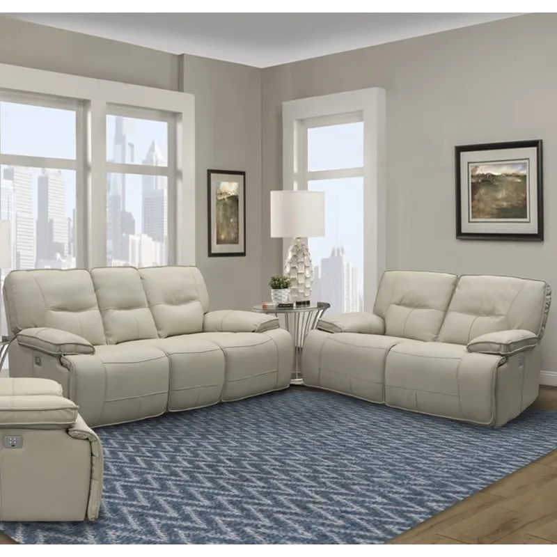 Spartacus Oyster Power Reclining Sofa and Loveseat