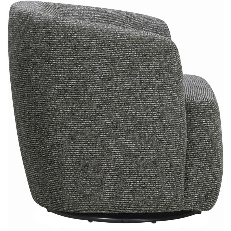 Mingle Thatch Black Swivel Glider Accent Chair Two Pack
