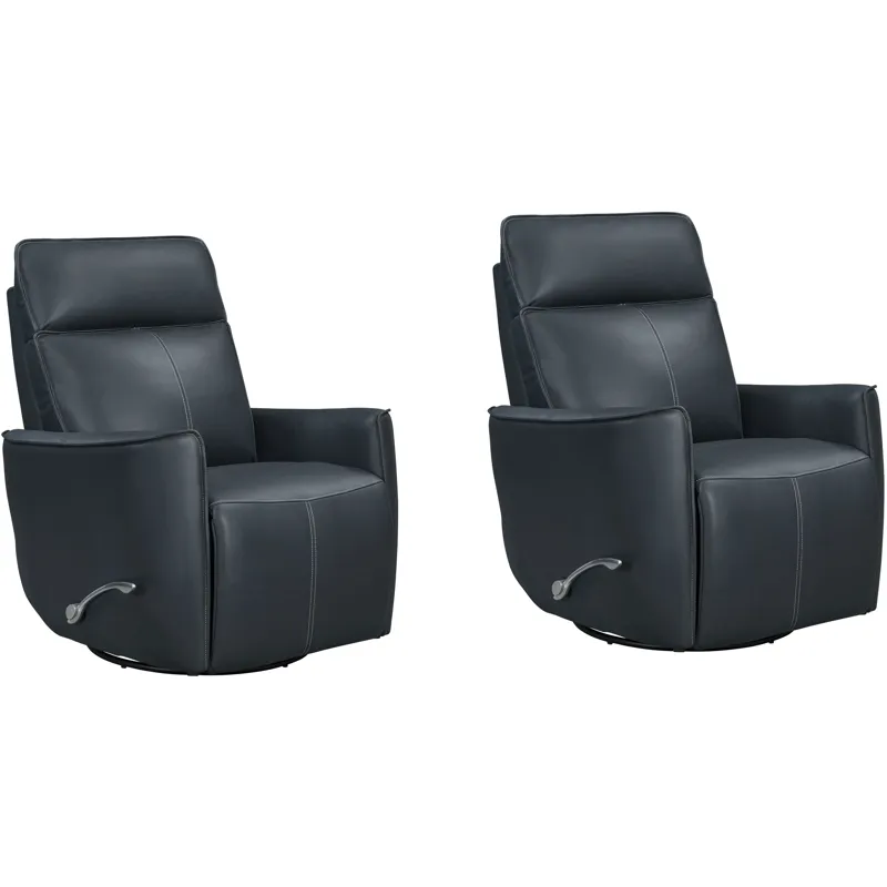 Roxy Abby Navy Manual Swivel Glider Recliner Two Pack