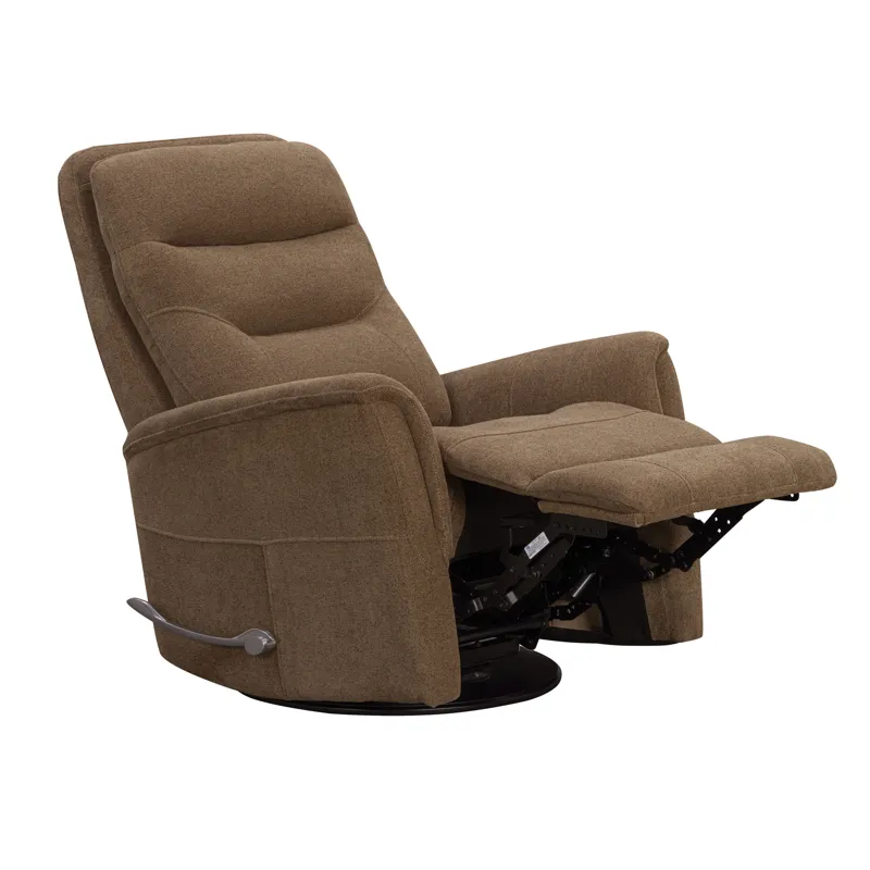Gemini Snazzy Shiitake Manual Swivel Glider Recliner