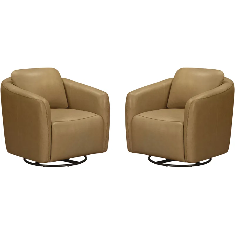 Dante Renaissance Marigold Swivel Glider Accent Chair Two Pack