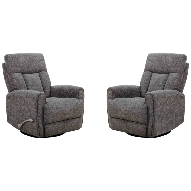 Natalia Nightfall Manual Swivel Glider Recliner Two Pack