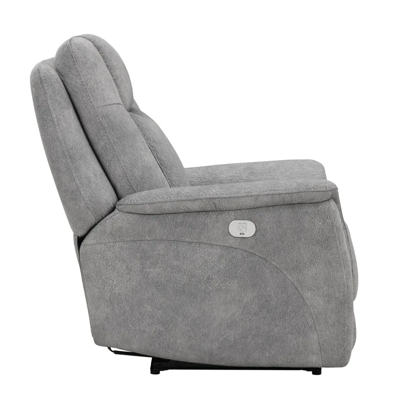 Linus Hudson Grey Zero Gravity Power Recliner Two Pack