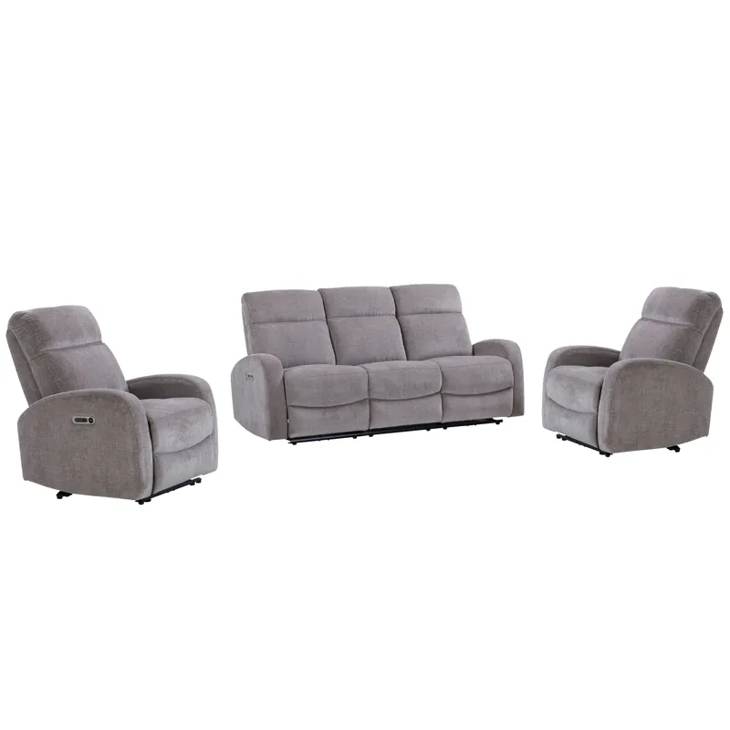 Tuscany Whiskers Nature Power Reclining Sofa and 2 Recliners