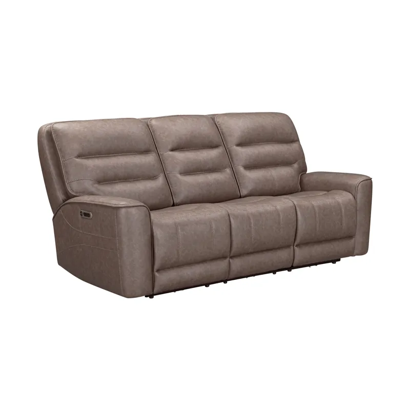 Lawson Sydney Brunette Zero Gravity Triple Power Reclining Sofa with Drop Down Table P2